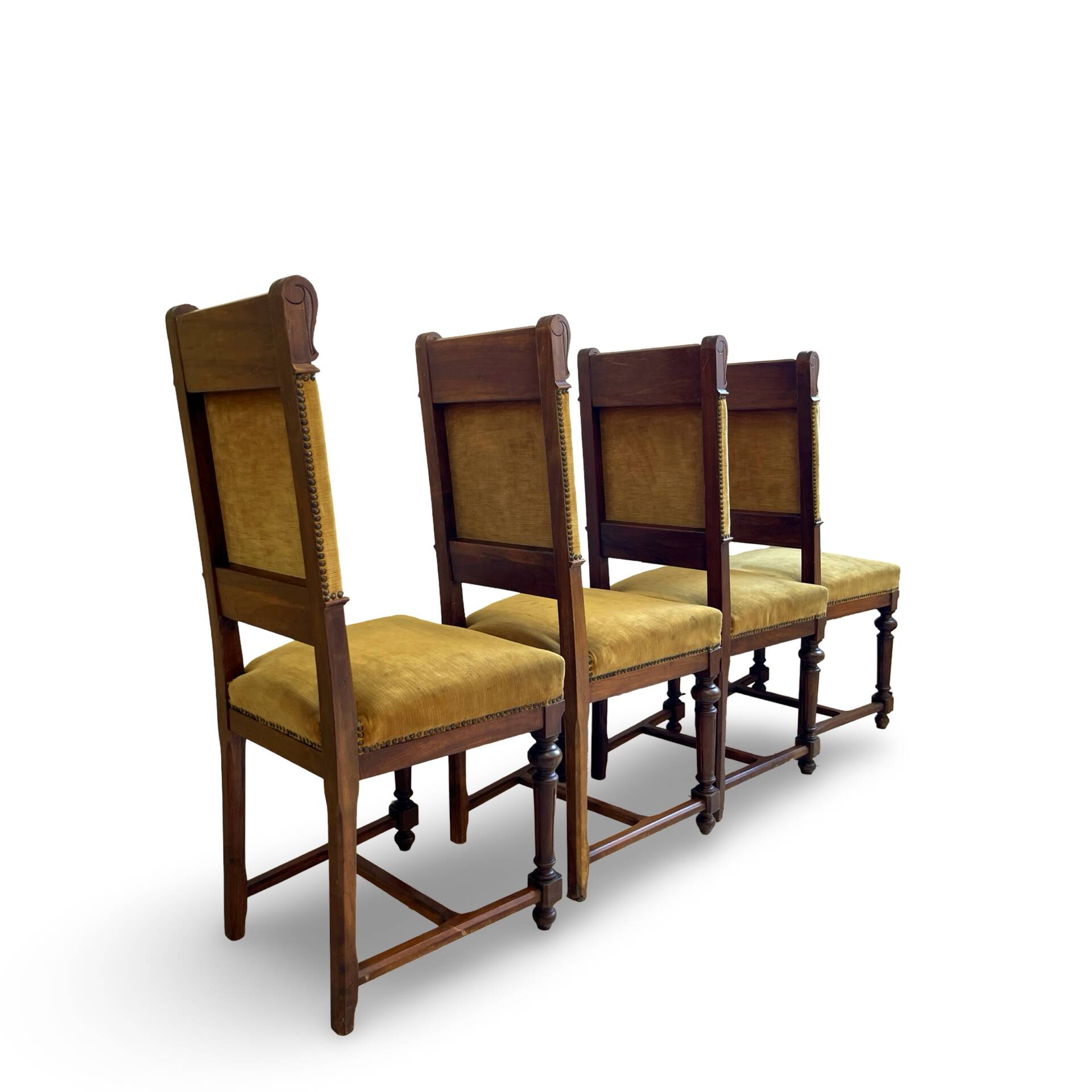 four Victorian dining chairs