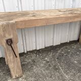 Etabli de menuisier en hêtre massif, France début XXe