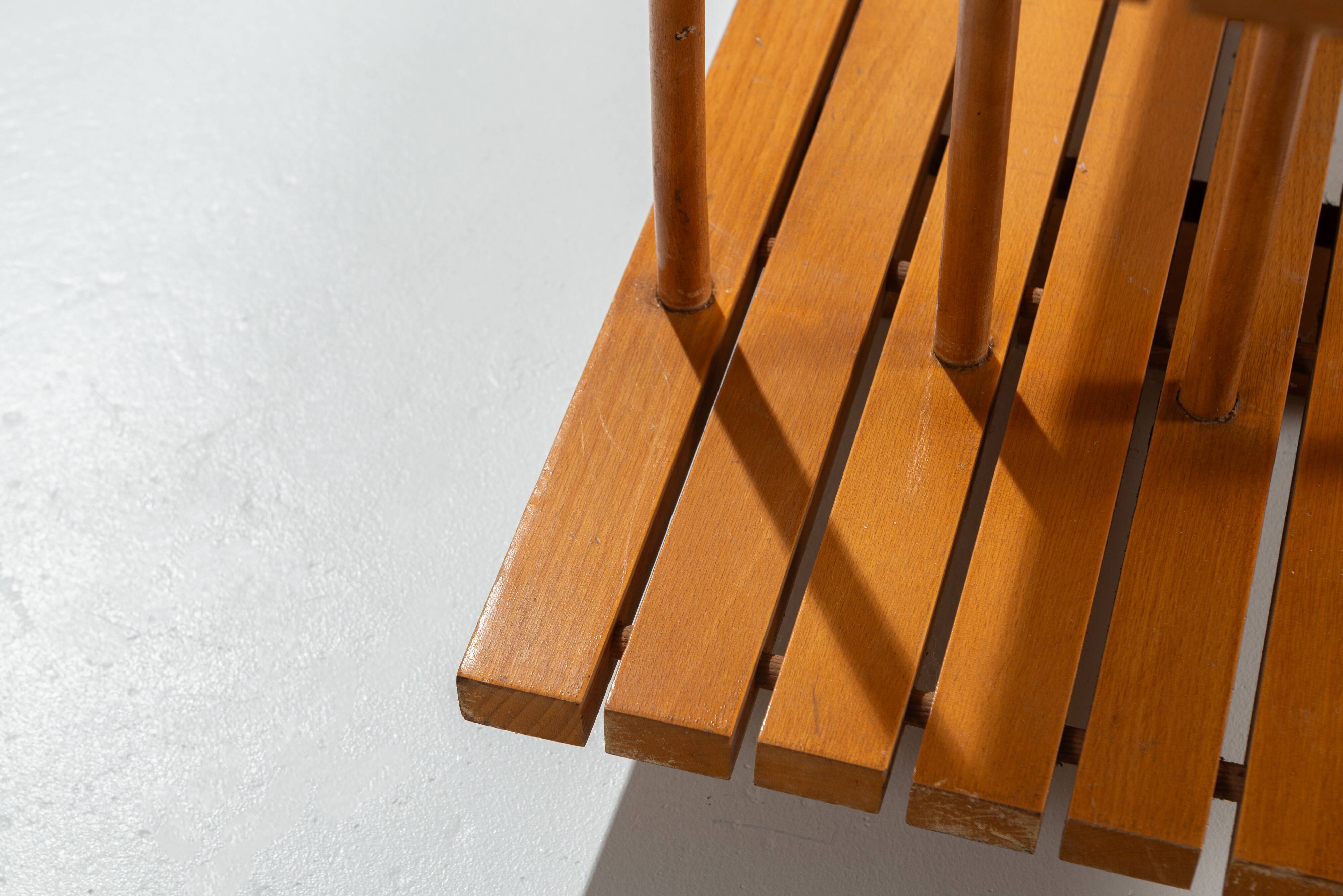 Mid-Century three tier wooden shelving unit