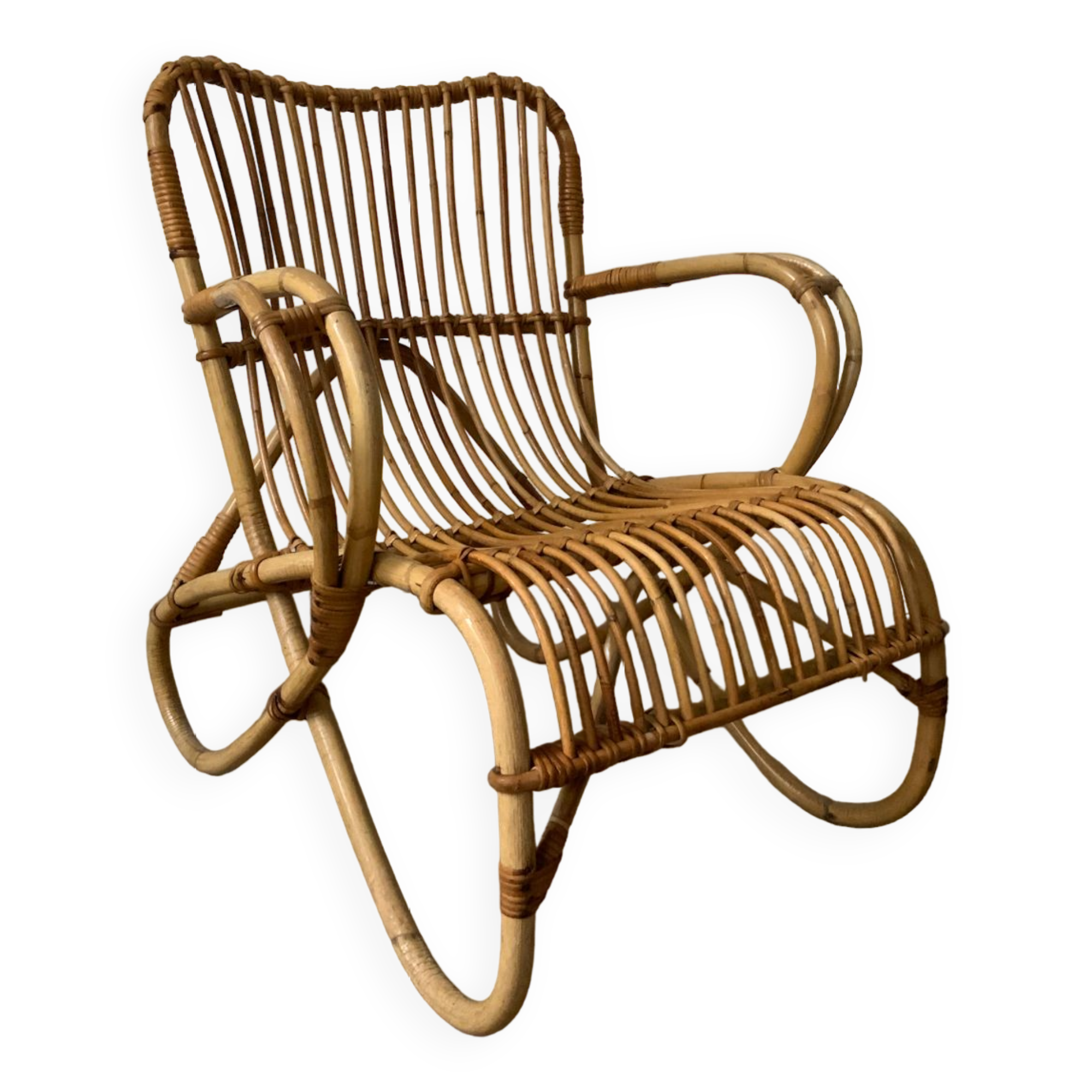 Rattan armchair