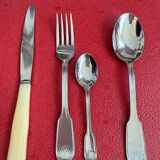 Vintage Ivory and Stainless Steel Cutlery Set | French Elegance