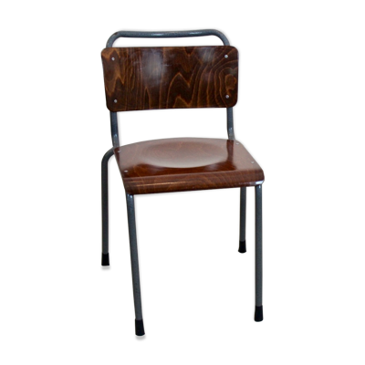 Chaise industrielle en contreplaqué 'TH-Delft' par WH Gispen