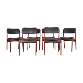 Model 49 Rosewood Dining Chair by Erik Buch for Odense Maskinsnedkeri, 1960 s, Set of 6