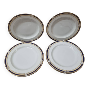 6 assiettes porcelaine