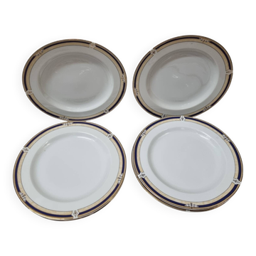 6 assiettes porcelaine