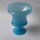 Vase vintage en opaline bleu