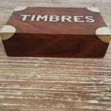 Small cabinet in walnut and brass