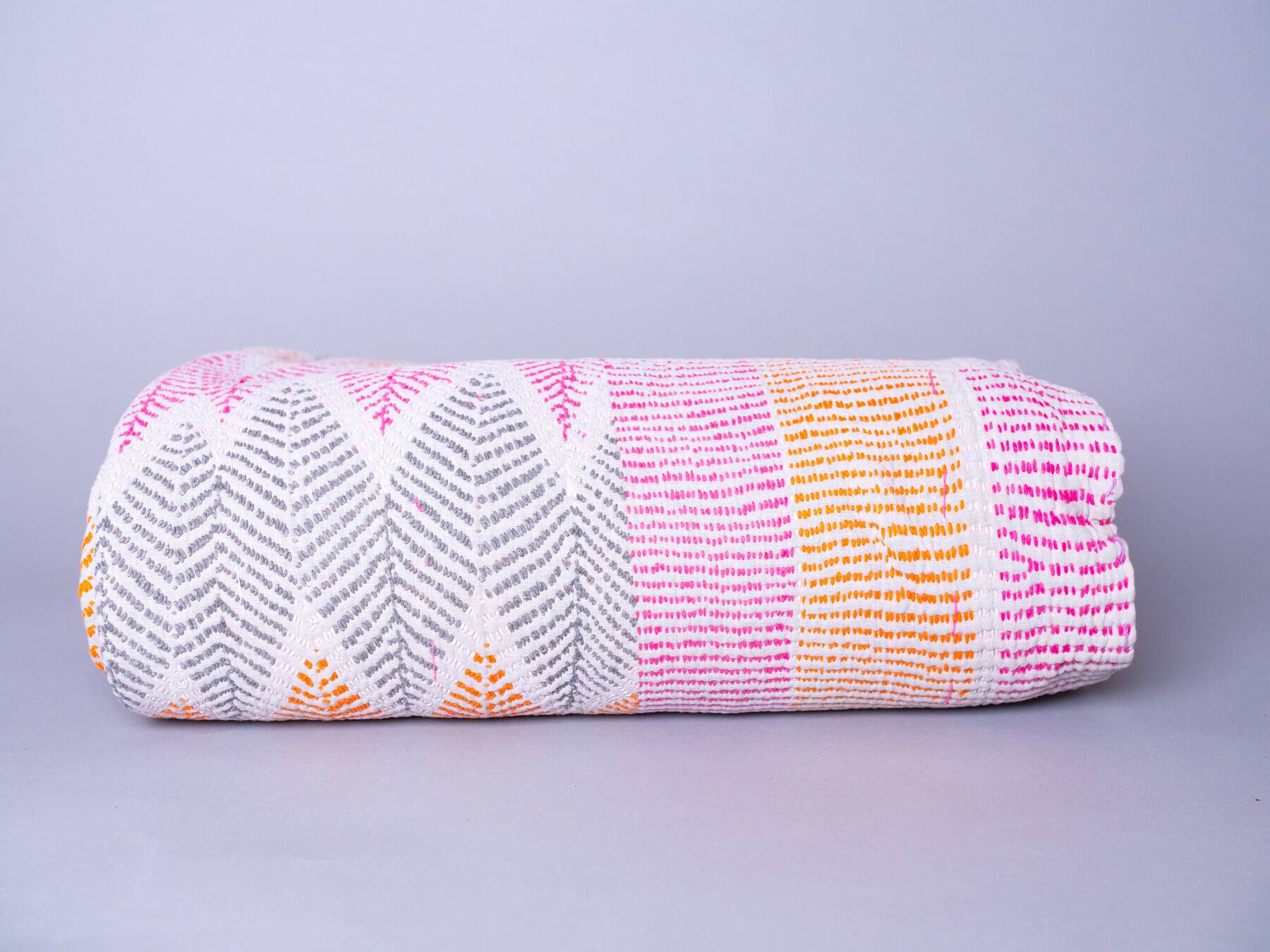 Couvre-lit kantha vintage de bengale.