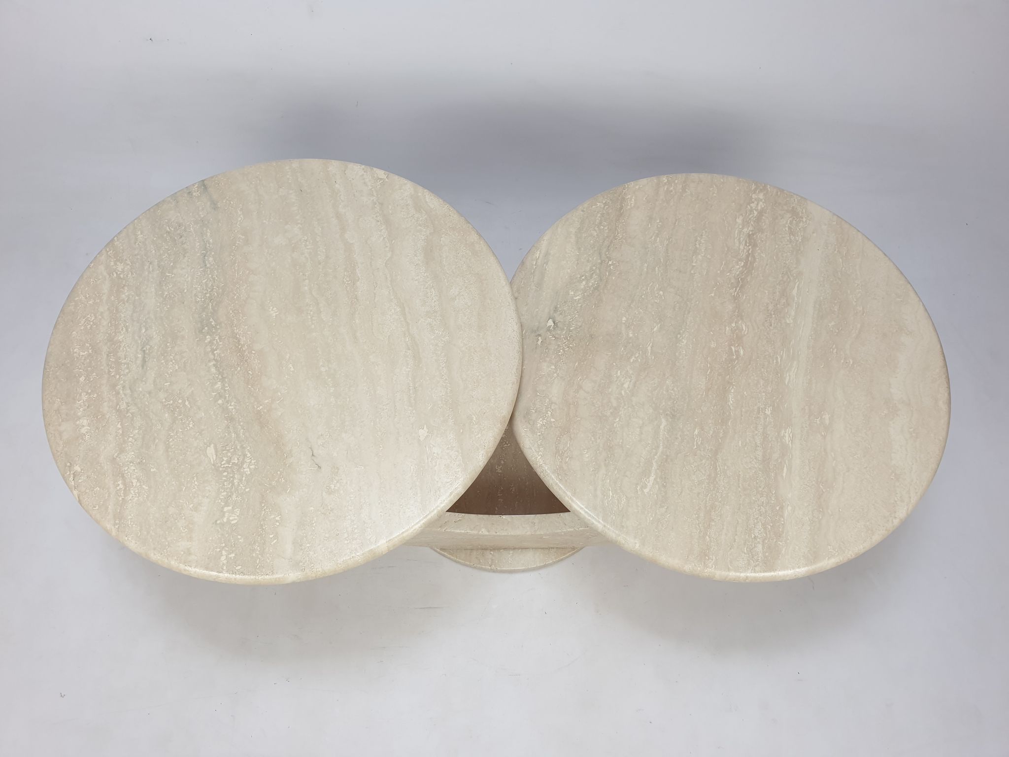 Mid-Century Italian Travertine Coffee Table, 1980s