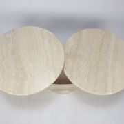 Mid-Century Italian Travertine Coffee Table, 1980s