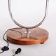 Bauhaus Adjustable Floor Lamp in Walnut and Chrome attributed to R. Slezák, Czech, 1930s
