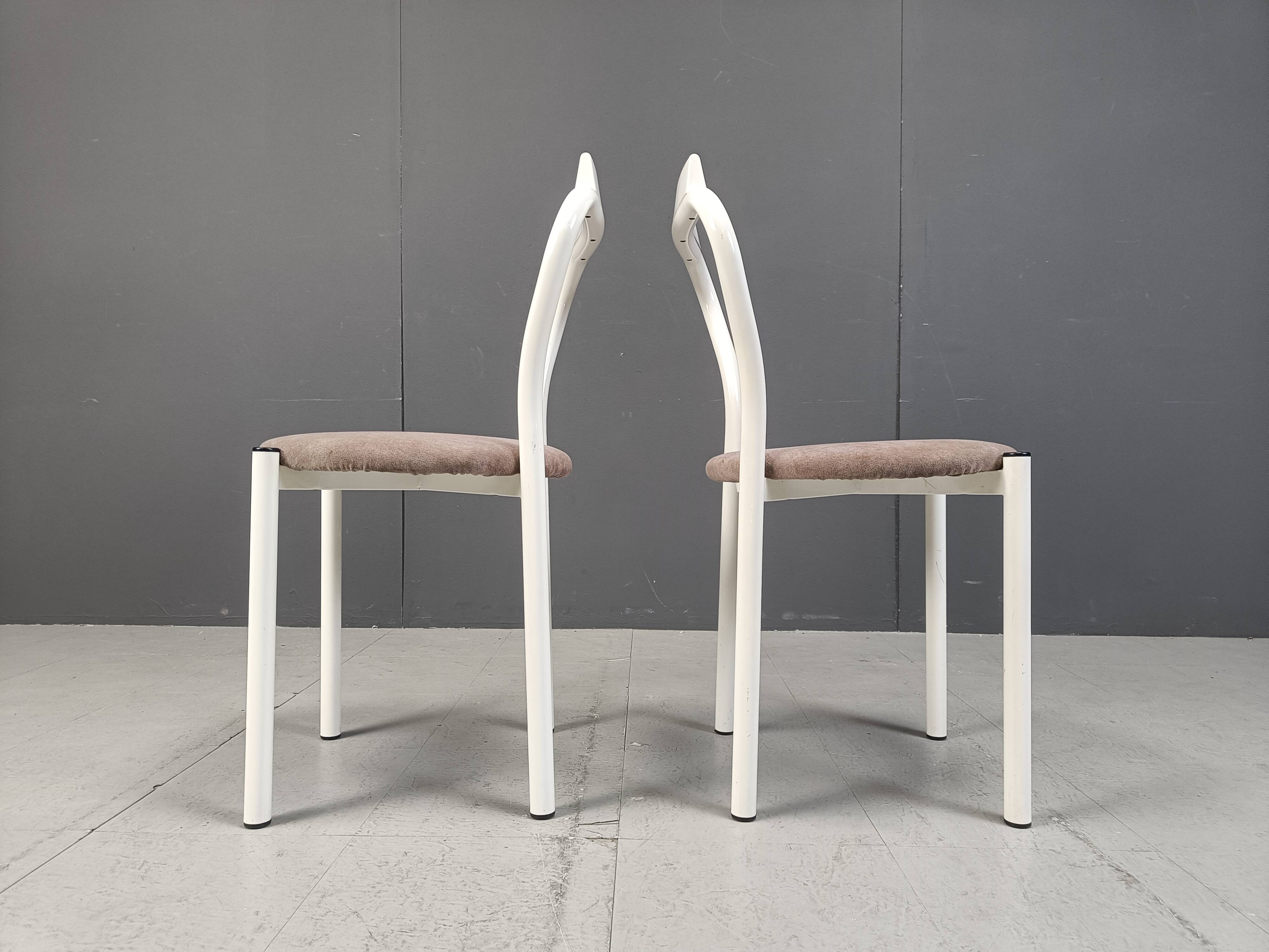 Set of 4 calligaris dining chairs, 1980s