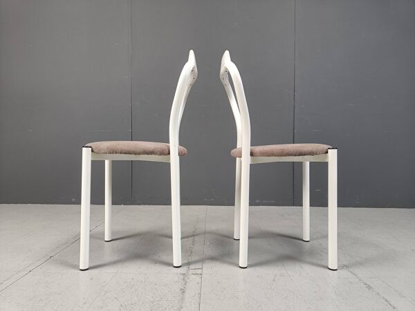 Lot de 4 chaises de salle à manger Calligaris, années 1980