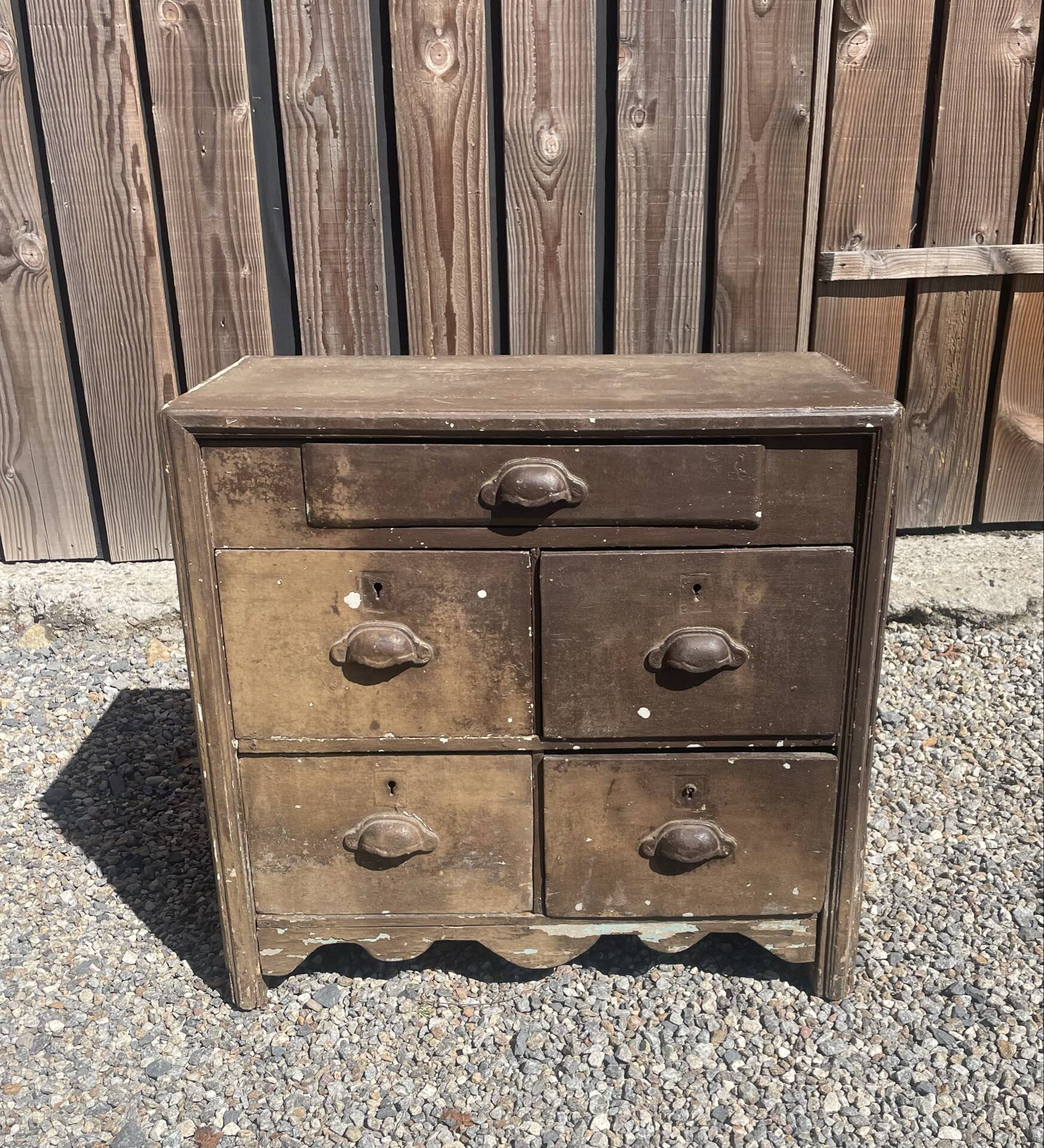 cabinet d'écriture commode ancien en bois