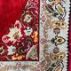Vintage Turkish silk carpet handmade 74x146 cm