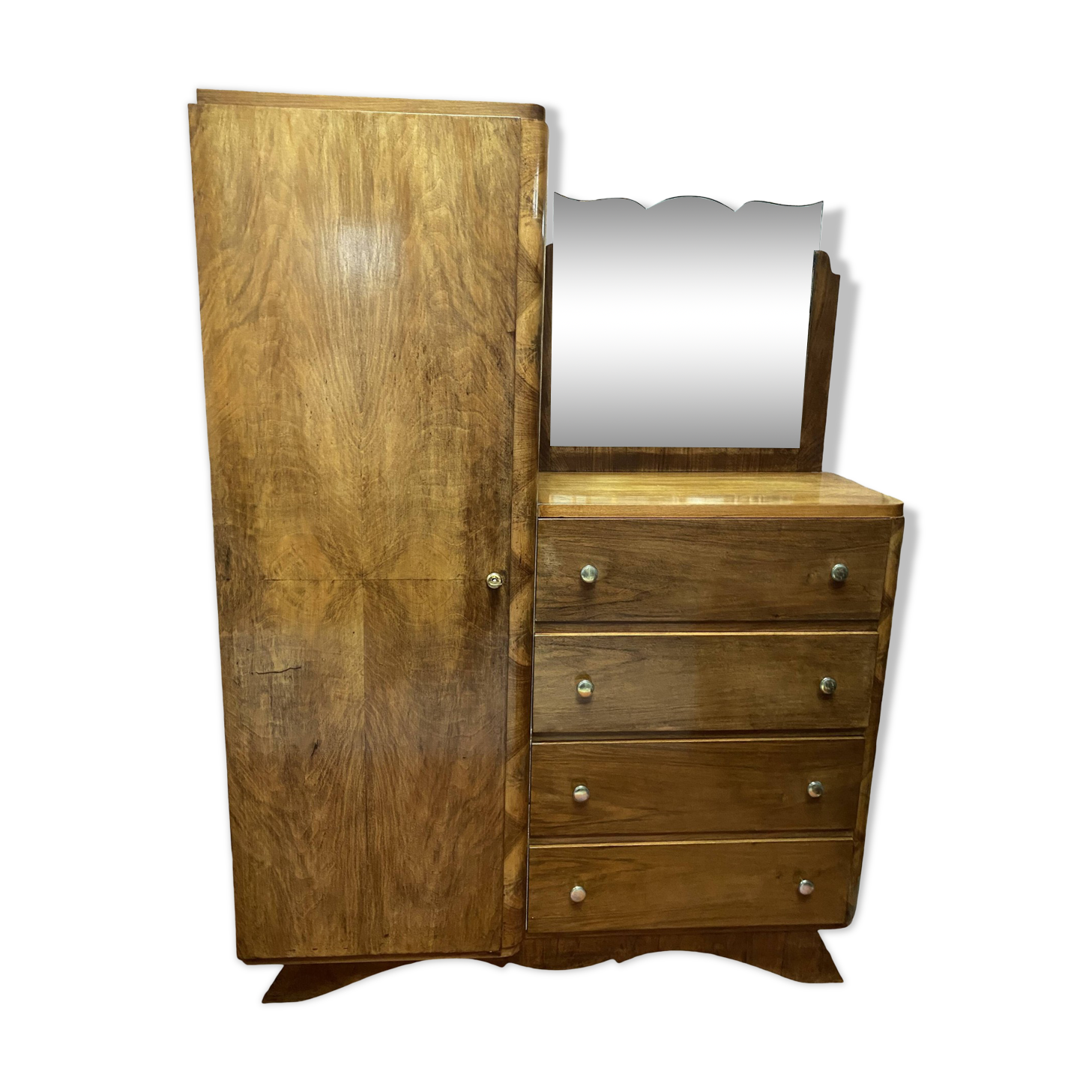 Vintage asymmetrical wardrobe