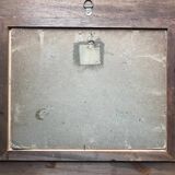 Huile sur carton "Bord de mer", École anglaise fin 19ème s.