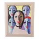 Picture Women "the yellow living room" (le salon jaune) oil Ilio Burruni 199
