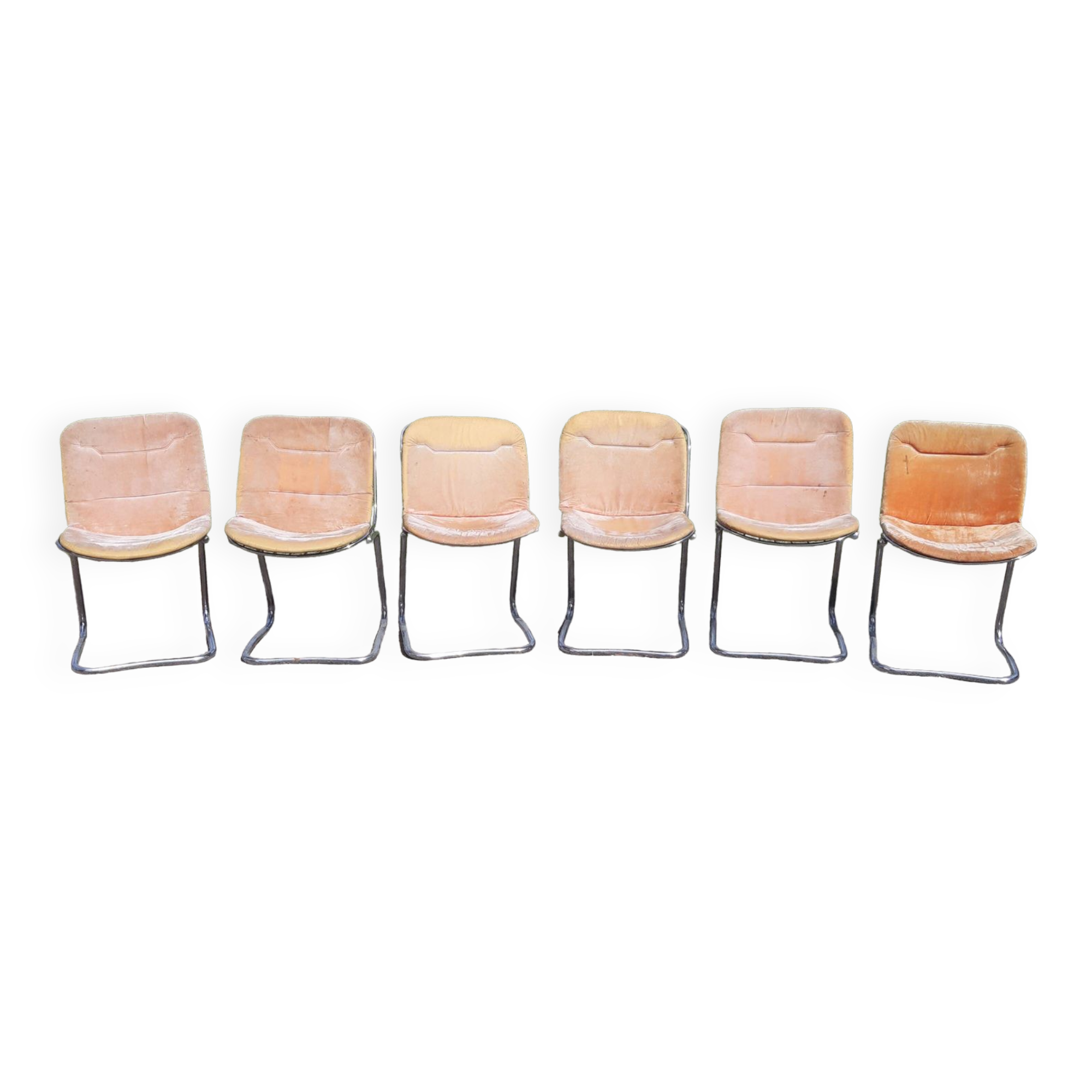 6 vintage Italian chairs from the 70s