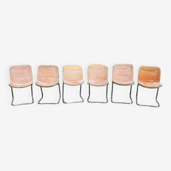 6 vintage Italian chairs from the 70s
