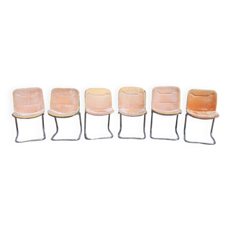 6 vintage Italian chairs from the 70s