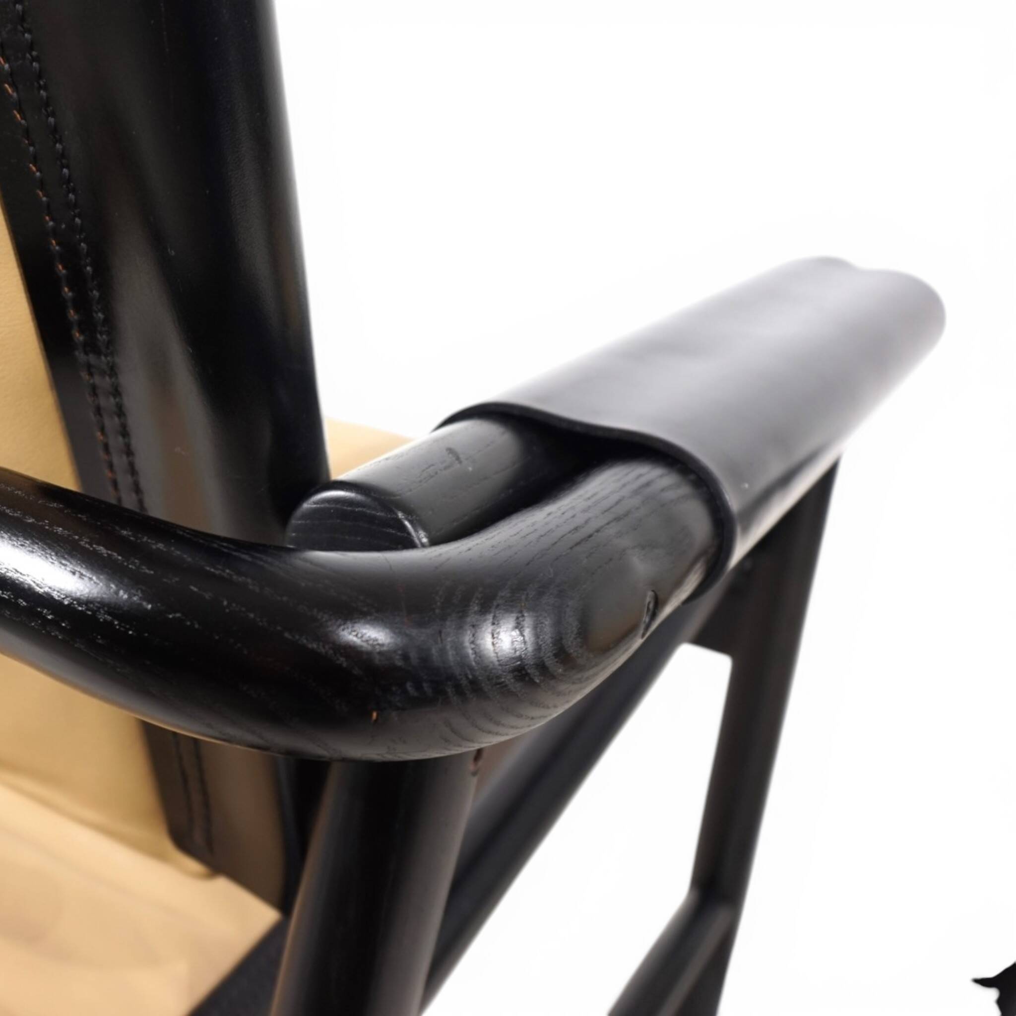WK Möbel Leather Lounge Chair with Ottoman – Attributed to Hans Eichenberge