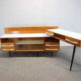 Modular desk and mid-century storage unit by Mojmír Požár, UP Závody, 1960s