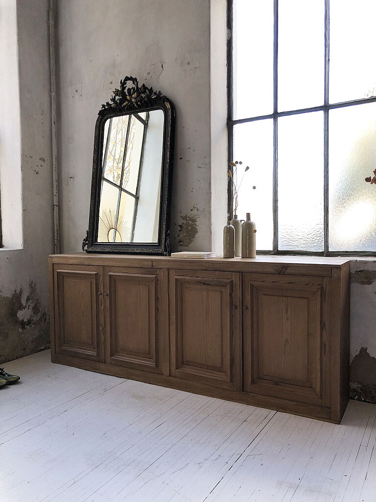 Louis Philippe mirror with pediment - 136x83cm
