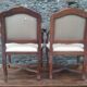 Pair of Louis XV-style walnut armchairs