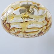 Murano glass pendant lamp by Doria Leuchten, oval amber glass pendant lamp