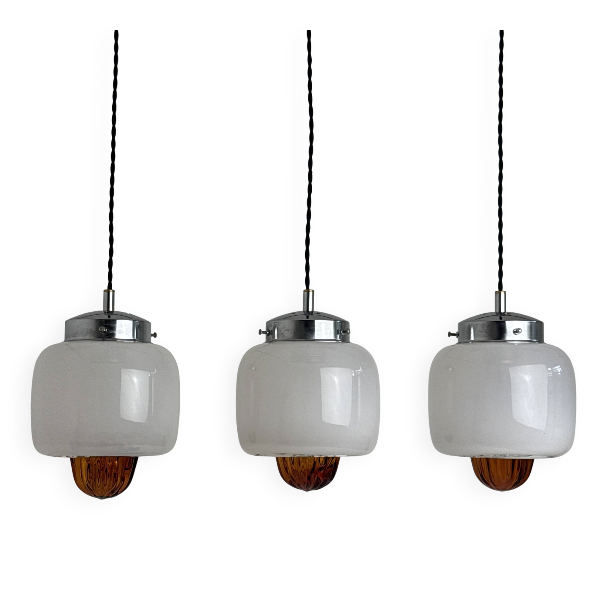 LOT 3 ANTIQUE SUSPENSIONS "MURANO GLASS" VINTAGE