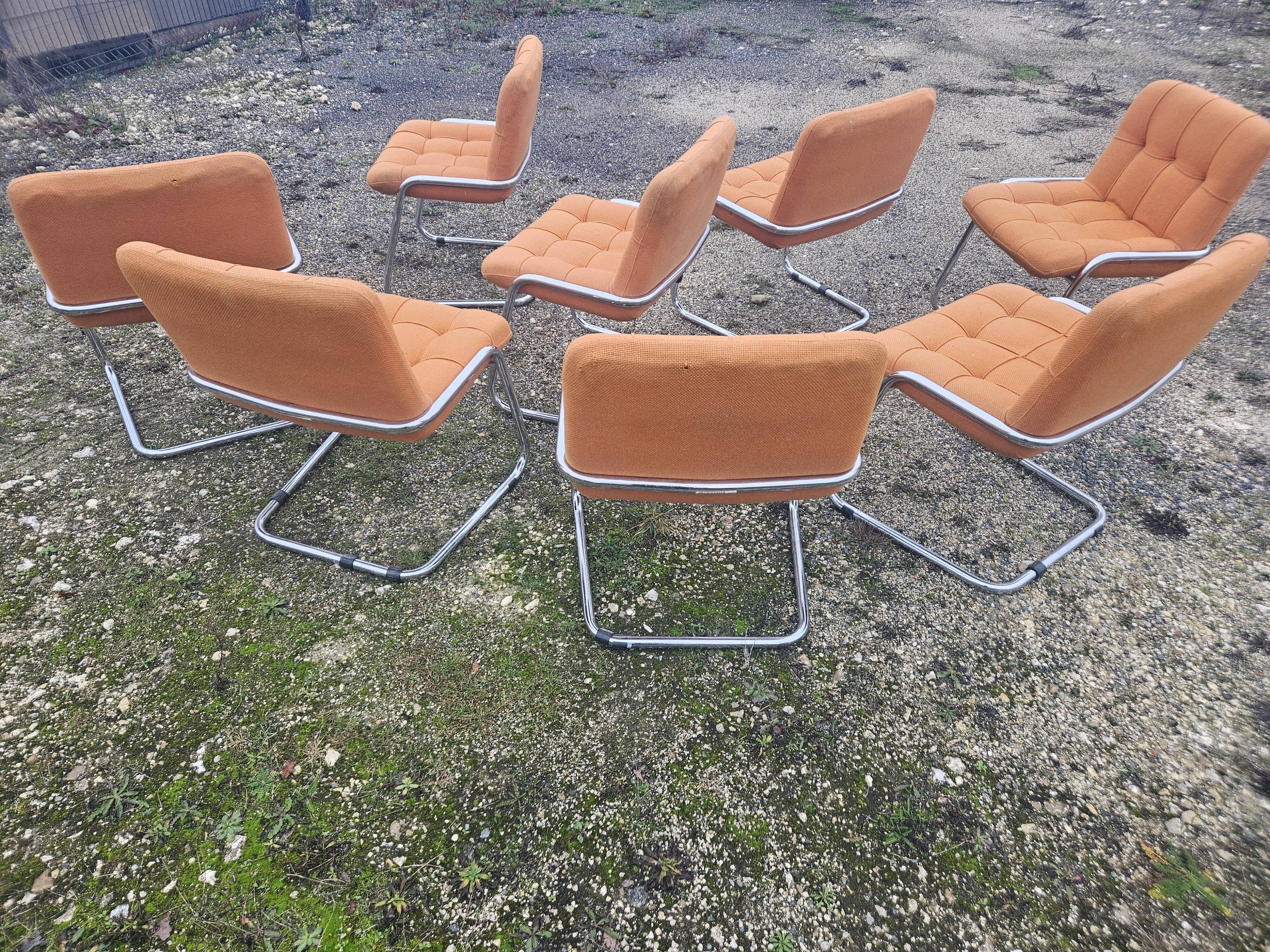 Yves Christin - Set of 8 chairs model STORM