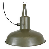 Vintage Green Army Pendant Lamp, 1960s