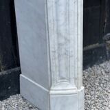 Fireplace in carrara marble around 1880