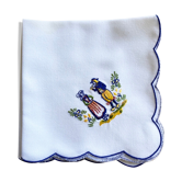 Lot de 6 serviettes brodées anciennes