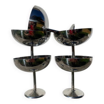 5 stainless steel cups