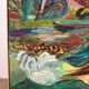 Abstract oil on canvas signed Dognin