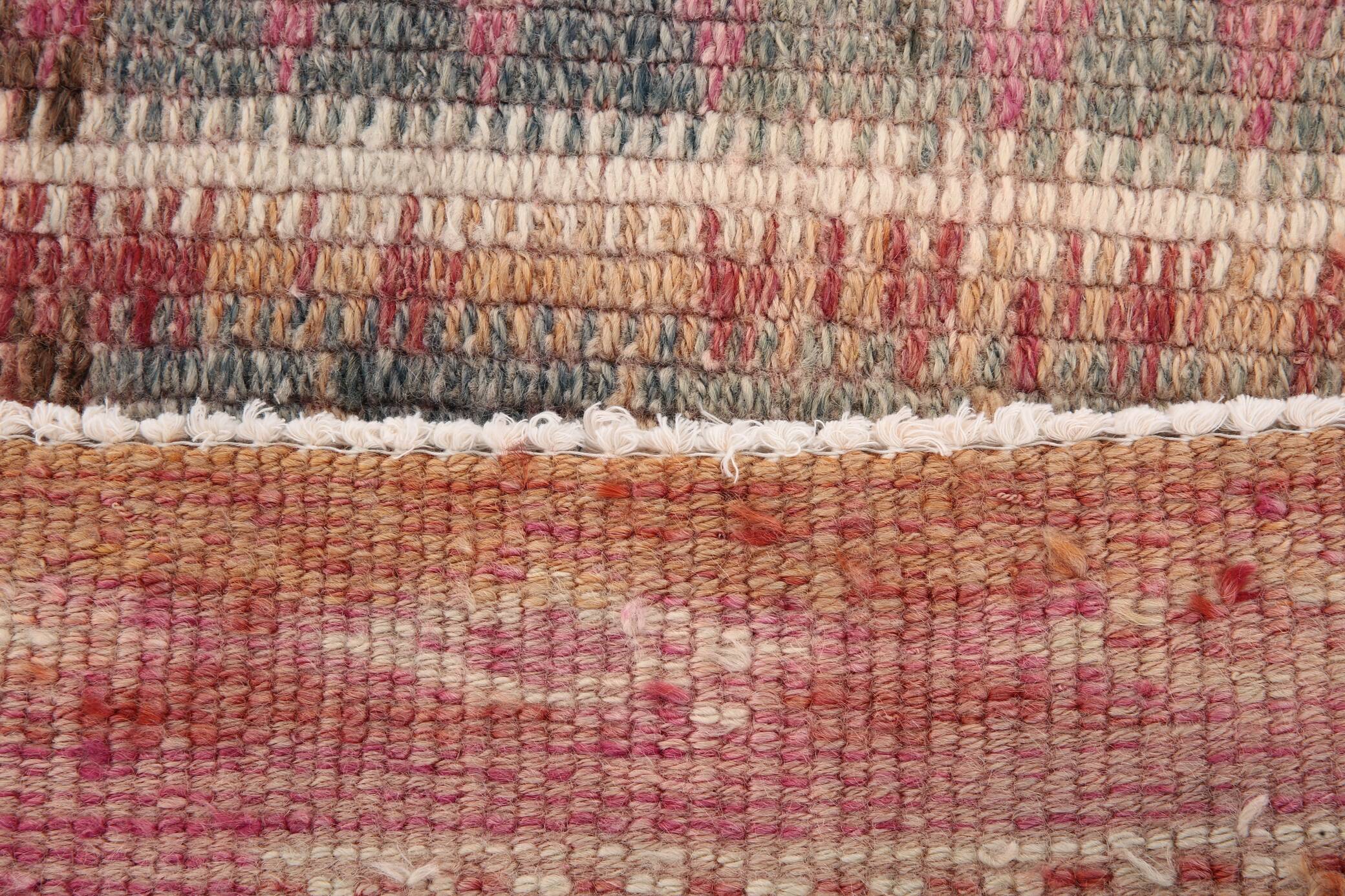 3x13 Rug For Entrway Pale Red Vintage Turkish Runner Rug, 84x394Cm