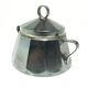 Sugar bowl, postmodernism, silver-plated brass, Poland, 1970s