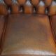 Chesterfield 2.5 seater sofa in brown English cowhide leather