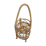 Bamboo serving table on wheels