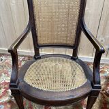 Pair of Louis XVI period caned armchairs