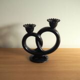 Villeroy & Boch - Rare Septfontaines Earthenware Pretzel Candle Holder - 1950s, Luxembourg