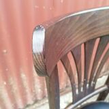 Set of 6 vintage black leatherette bistro chairs