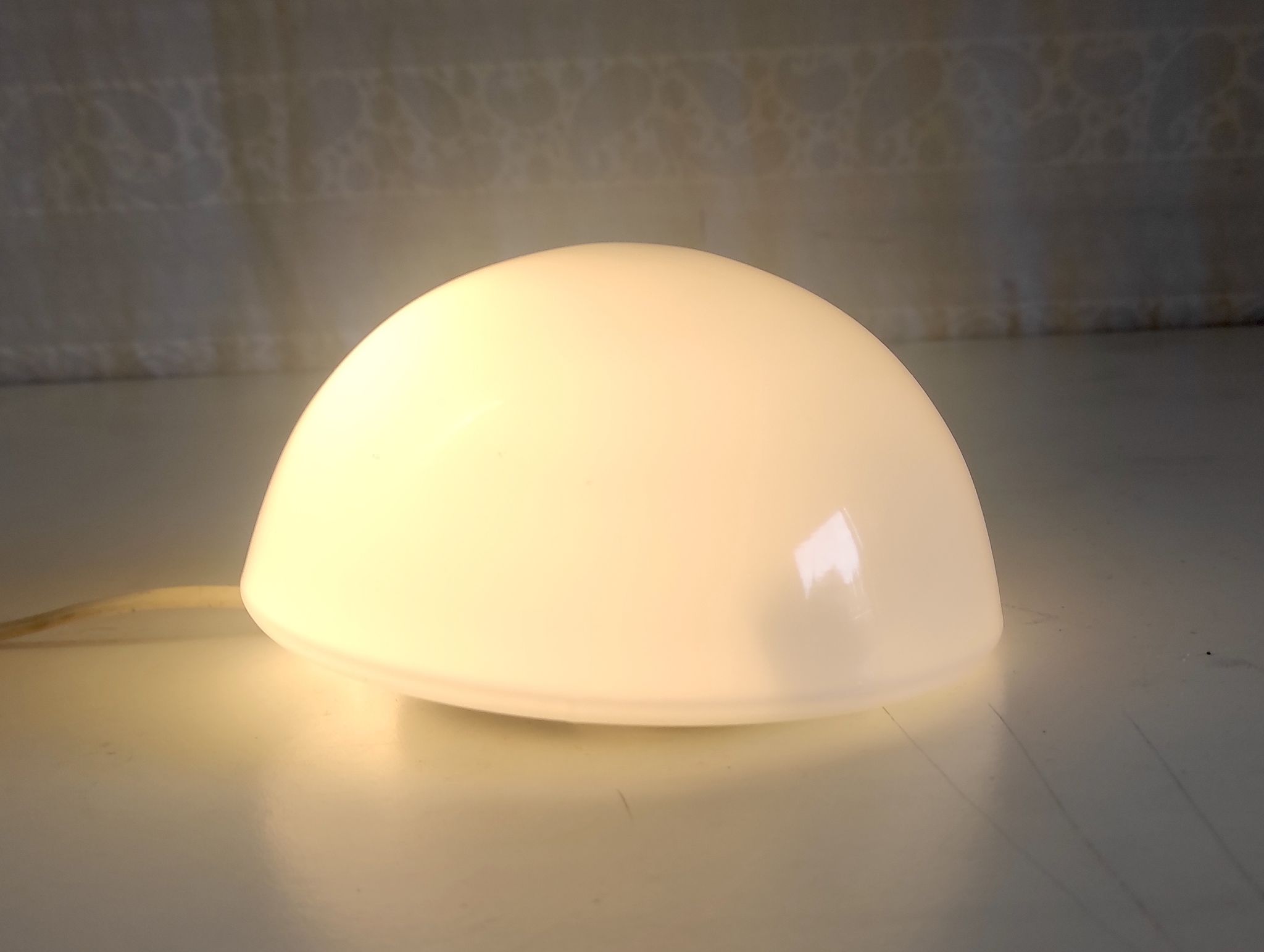Ceiling lamp in opaline glass 16 cm, 60s/70s
