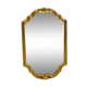 Hexagonal mirror in gilded wood