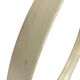 Beige vintage round mirror in a space style / wall mirror