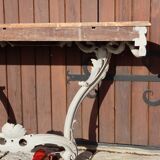 Carved wooden console
