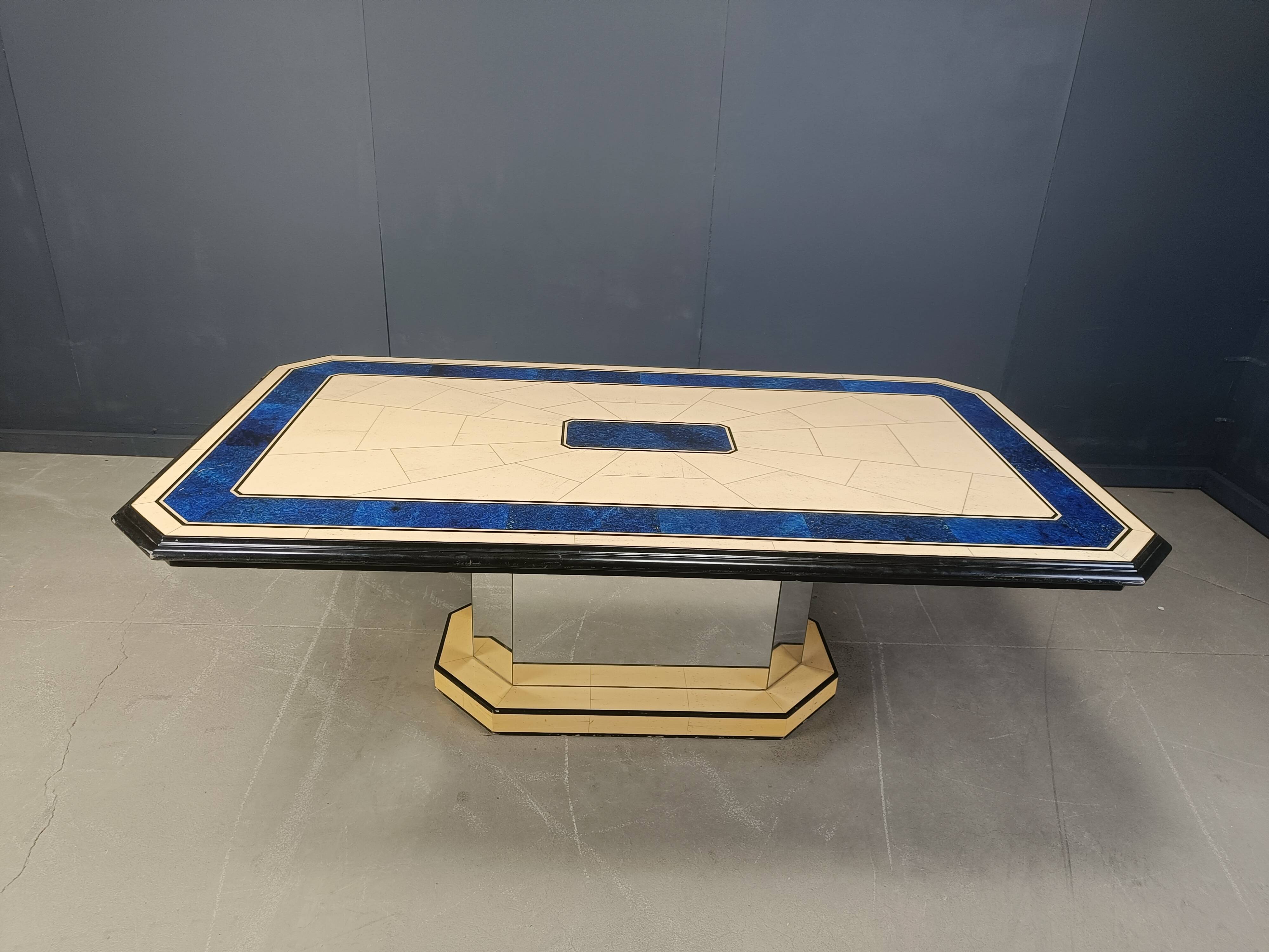 Vintage lacquered dining table, 1970s