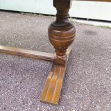 Wood and green marble coffee table